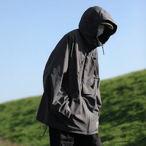 V1801-P70 新款多拉链山系机能冲锋衣夹克外套百搭暗黑系上衣图片