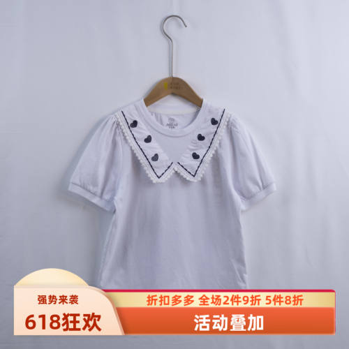 杰米熊专柜圆领可爱淑女短袖T恤