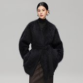 CHIIYEAR池也 外套 开衫 安哥拉兔绒 长毛拉绒大衣女高级感年轻款