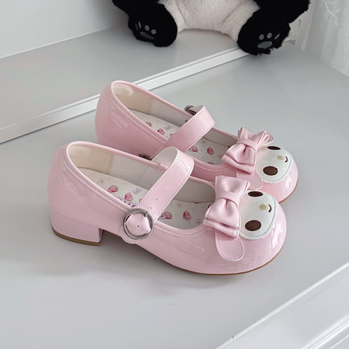 【中跟】悠米原创Lolita鞋可爱美美粉乐蒂圆头宅系粗跟lo鞋