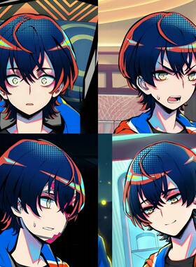 帝王动漫 下边零 终天教团 犬神轧 cos假发定制 cosplay造型 成品