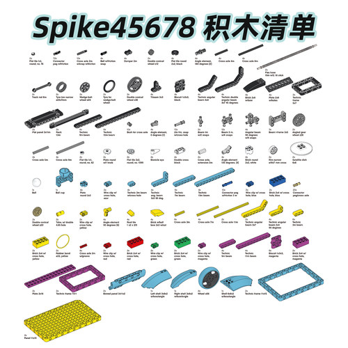 Spike45678编程机器人积木套件