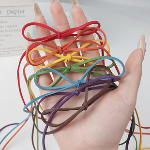 2.6mm单面绒绳鹿皮绳手工diy吊坠配件绳子烘焙蛋糕装饰线绳仿皮绳