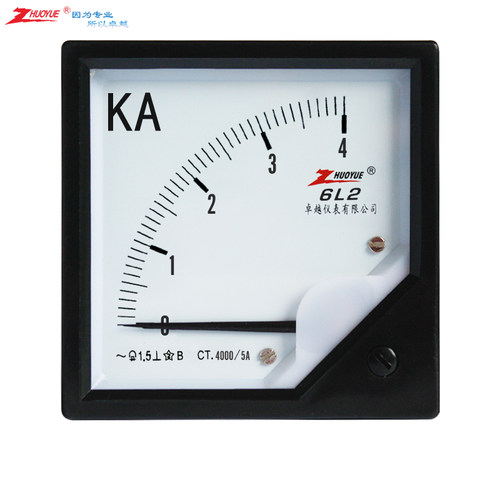 指针式励磁交流电流仪表6L2-A 0-4000A 安装开孔77*77MM