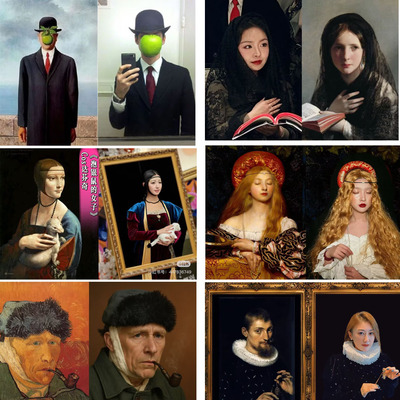 cos世界名画油画整套主题巡演巡游表演活动服装儿童成人摄影拍照