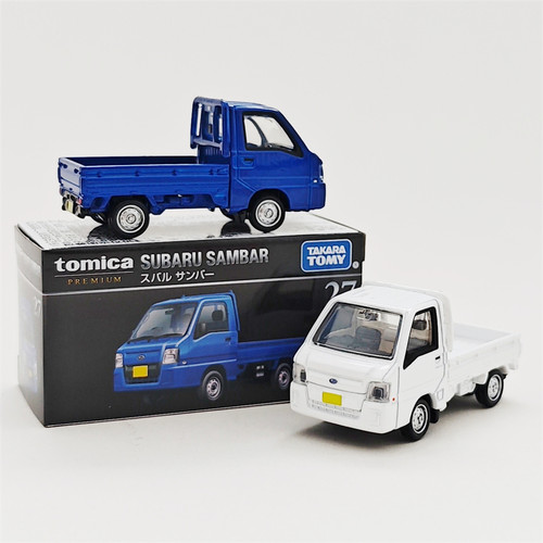 TOMICA/多美卡合金小汽车黑盒TP27斯巴鲁小货车模型收藏车模摆件