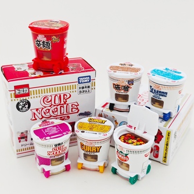 TOMICA/多美卡合金小汽车联名款盲盒日清拉面车玩具车摆件收藏