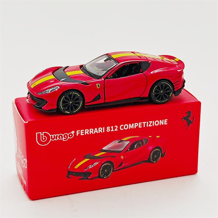 正版授权比美高1:64仿真法拉利812合金车模型玩具车收藏摆件新品