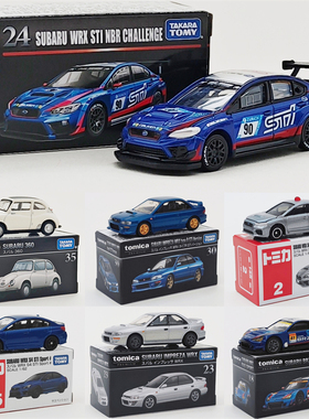 TOMICA/多美卡合金小汽车黑盒TP24斯巴鲁WRX STI模型收藏车模摆件