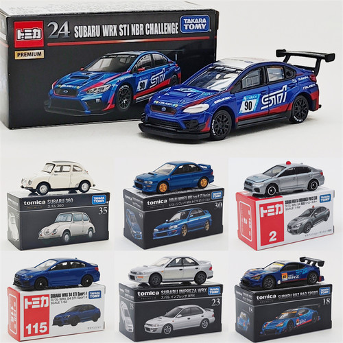 TOMICA/多美卡合金小汽车黑盒TP24斯巴鲁WRX STI模型收藏车模摆件