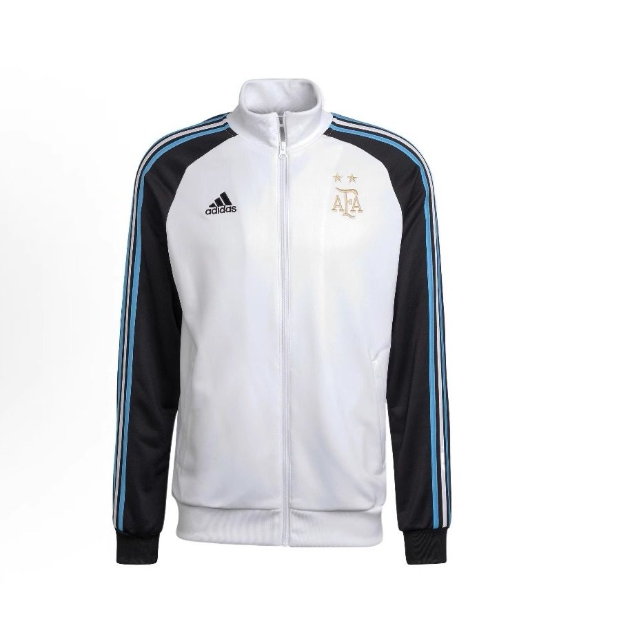 Adidas阿根廷队2022官方足球世界杯运动训练速干球衣男款春秋外套