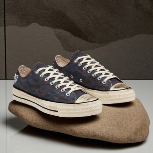 Converse 1970s匡威联名帆布低帮板鞋耐磨做旧脏脏鞋男女款迷彩黑