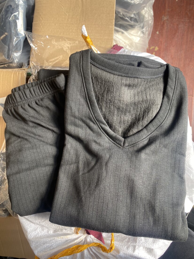 包邮男士加绒加厚保暖套装 膝盖双层加厚保暖裤 保暖上衣