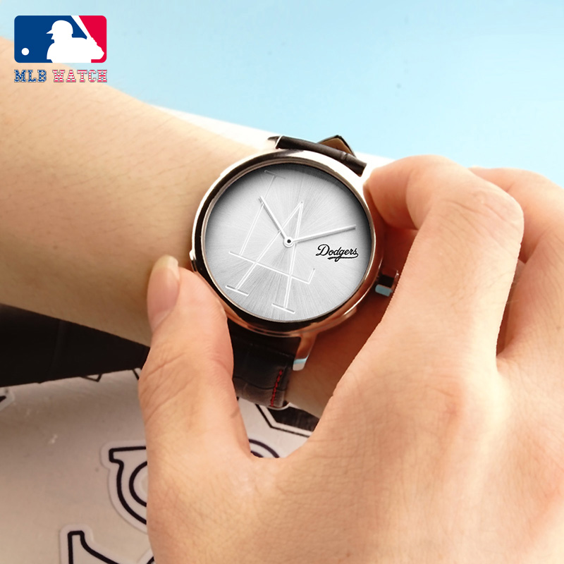 MLB美职棒手表简约表盘皮带