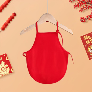 婴儿肚兜纯棉护肚兜兜红色衣服薄款男女宝宝新生儿春夏肚脐护肚围