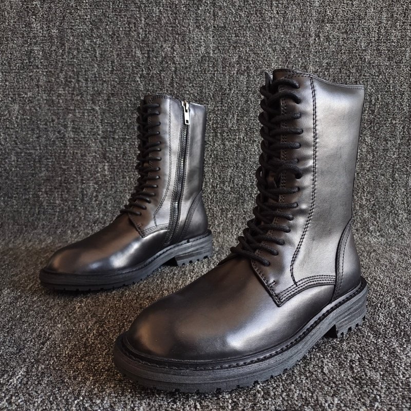 品牌撤柜断码处理真皮女靴系带气质潮款纯色大气全皮马丁靴35码靴,女鞋,马丁靴,淘宝优惠券,粉丝福利购,淘宝优惠卷