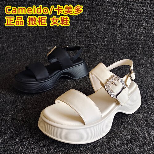 Cameido/卡美多品牌露趾凉鞋纯色
