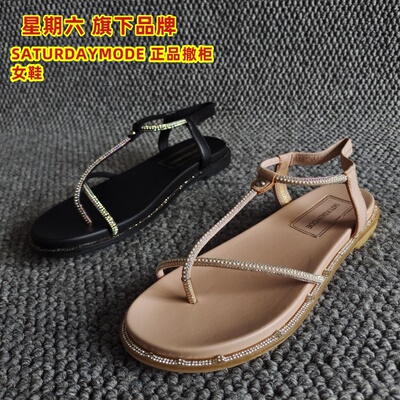 SATURDAYMODE正品女鞋水钻凉鞋夏