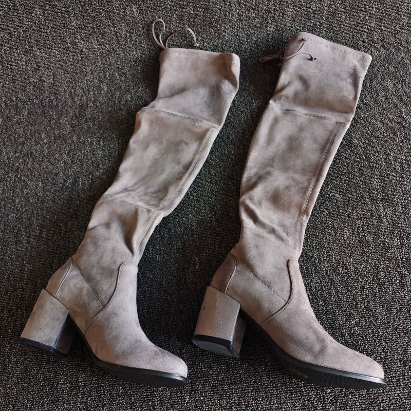 品牌撤柜断码处理女靴套筒防掉粗高跟显瘦瘦瘦弹力靴休闲气质36码,女鞋,时装靴,淘宝优惠券,粉丝福利购,淘宝优惠卷