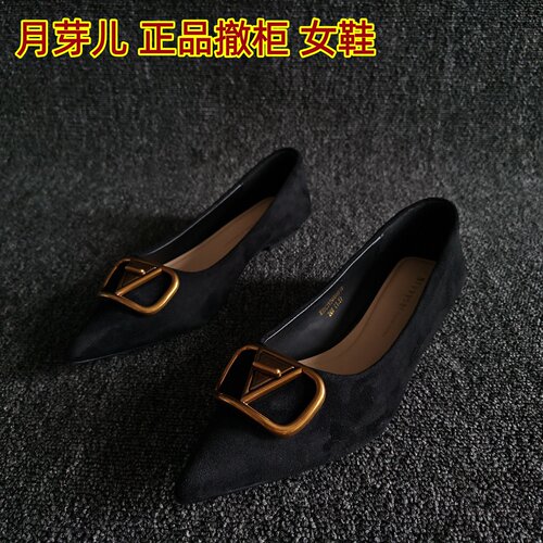 月芽儿正品时尚简约显瘦单鞋平底