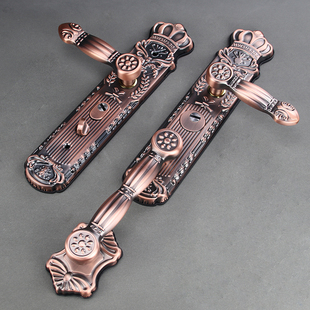 304红古铜门把手C级锁 88长款 别墅对开门锁双开门不锈钢拉手 816A