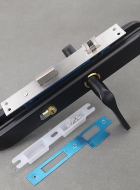 户外铝艺门 304不锈钢把手庭院门锁窄边面板套装不锈钢玻璃门围墙