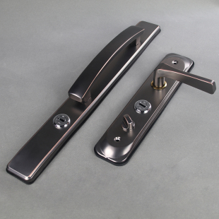 甲级防盗门拉手 铸铝卡门对开门把手轻奢门锁820冰箱型不锈钢执手