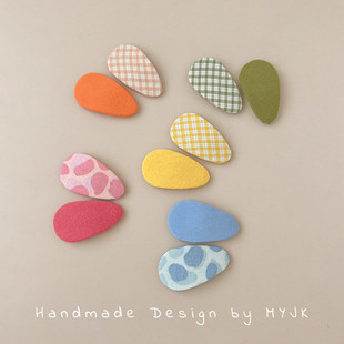 可爱宝宝布艺发夹不伤发森系小女孩侧边夹子儿童女童碎发发卡头饰