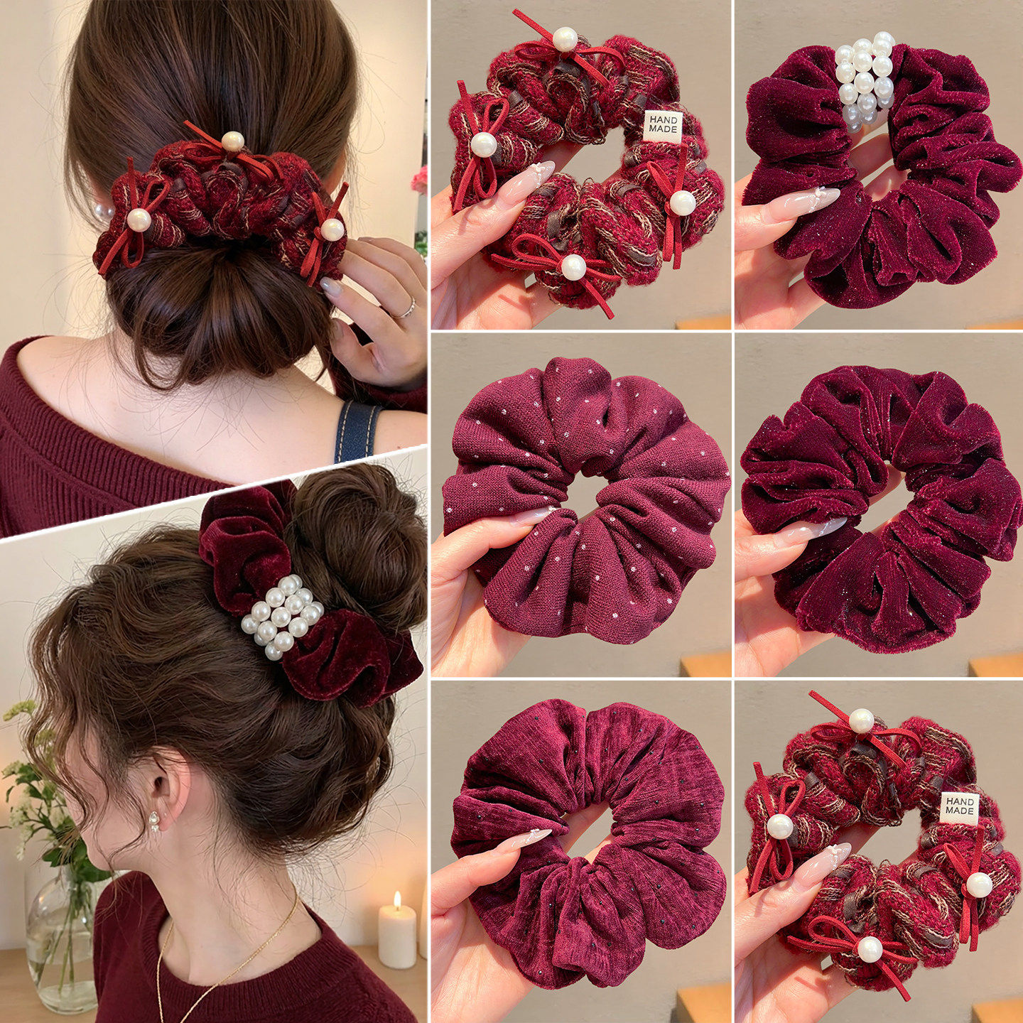 新年头饰丝绒本命年红色发饰大肠发圈女高级感扎头绳过年皮筋发绳,饰品/流行首饰/时尚饰品新,发饰,淘宝优惠券,粉丝福利购,淘宝优惠卷