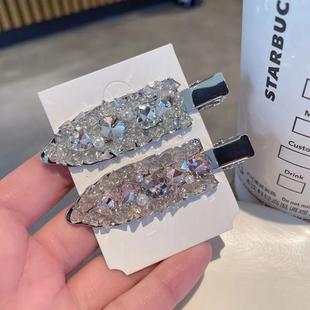 绝美侧边夹发夹女2025新款高端精致高级闪钻感气质刘海夹夹发卡