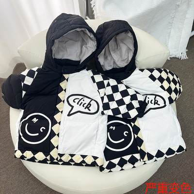 变色瑕疵儿童羽绒服男女孩常规款羽绒服帽