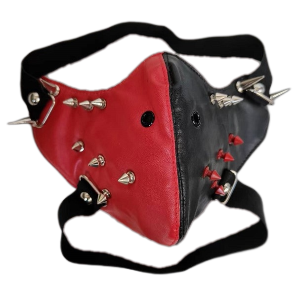 赛博朋克口罩动漫摄影道具哈雷嘻哈口罩酒吧蒸汽朋克面具舞会黑红
