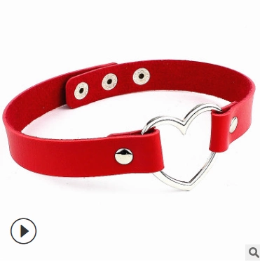 Полиуретановый аксессуар в виде сердечка, чокер, ожерелье, европейский стиль, в стиле панк