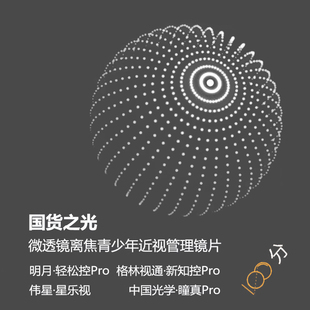 学生儿童近视控制微透镜离焦易百分新知控Pro轻松控Pro星乐视镜片