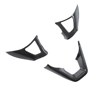 适用13-21新蒙迪欧15-20款锐界碳纤方向盘改装亮片贴片改装件饰条