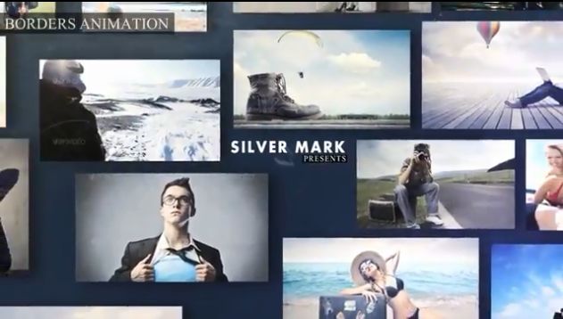 150张照片空间感图片照片墙家庭企业员工儿童生活相册展示AE模板