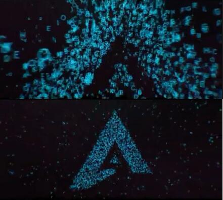 大气震撼文字像粒子一样密集汇聚成logo标志宣传片开场片头AE模板