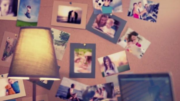 温馨唯美浪漫婚礼照片儿童家庭旅行相册回忆老照片悬挂展示AE模板