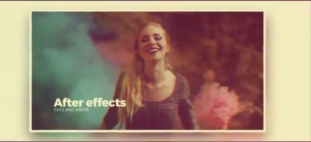 色彩重影逐渐重合记忆回忆家庭同学聚会老照片轮播切换展示AE模板