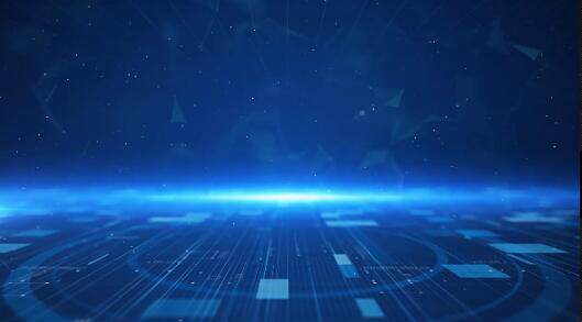 大气蓝色科技感晶格粒子背景延长生长会议活动舞台LED背景视频