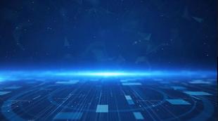 大气蓝色科技感晶格粒子背景延长生长会议活动舞台LED背景视频