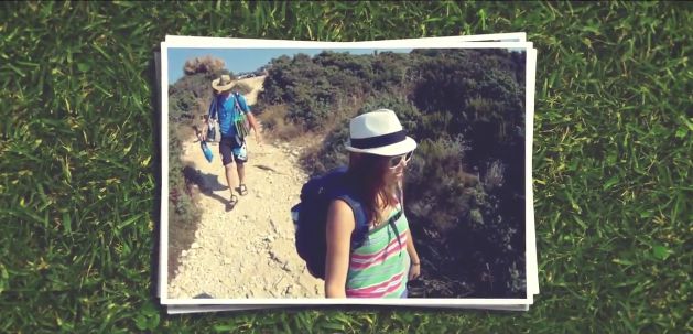 精致照片墙平铺草坪家庭旅游回忆相册员工风采幻灯片展示AE模板