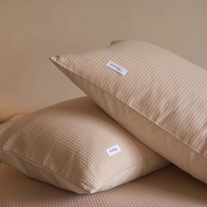 紫罗兰60支全棉华夫格单枕套