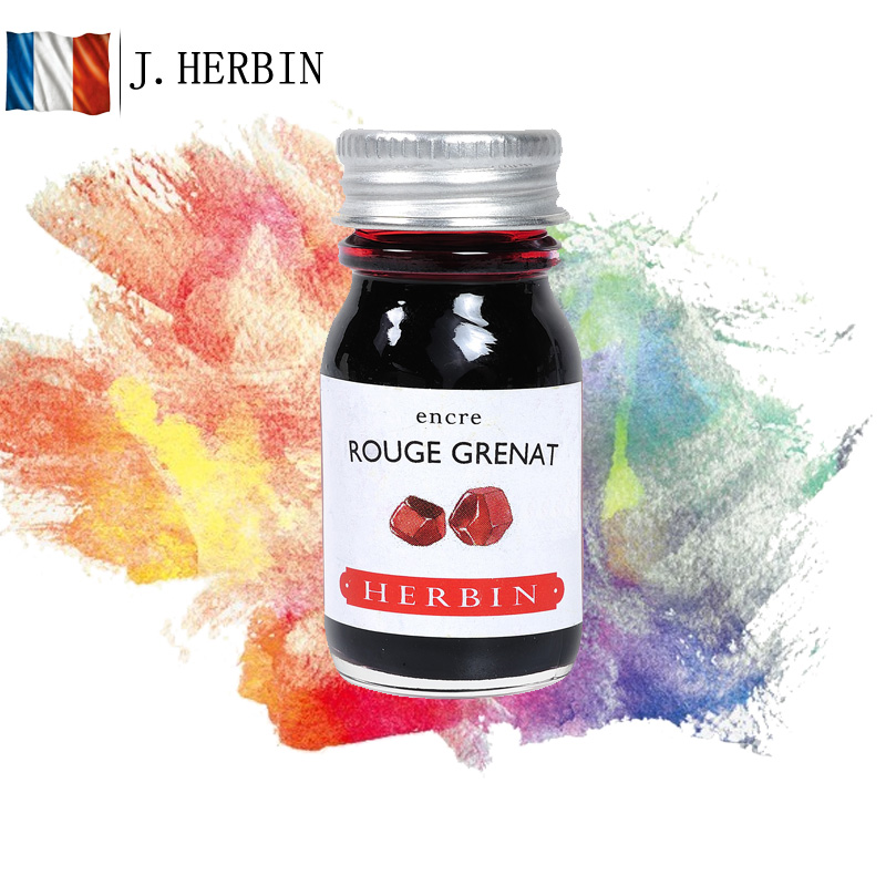 【买二份送一份】法国J.Herbin 简赫本D系列钢笔墨水 非碳素彩色墨水10ML 30ML新色上新