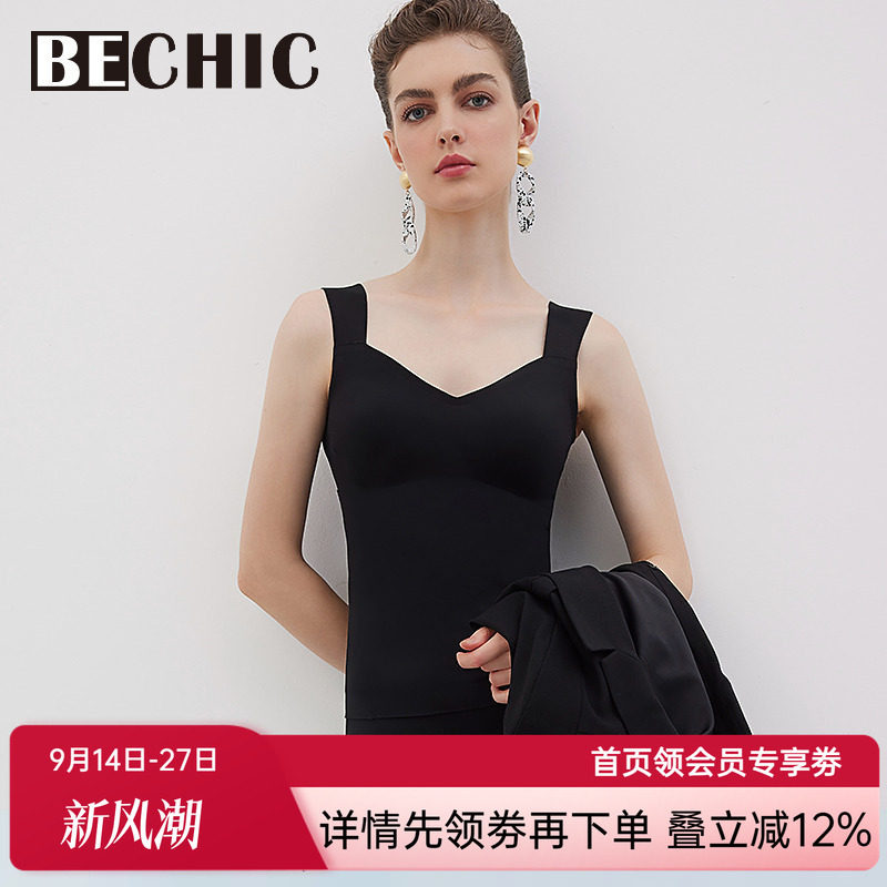 【新品】BECHIC0触感系列带杯背心打底外穿上衣内搭BC71BT1