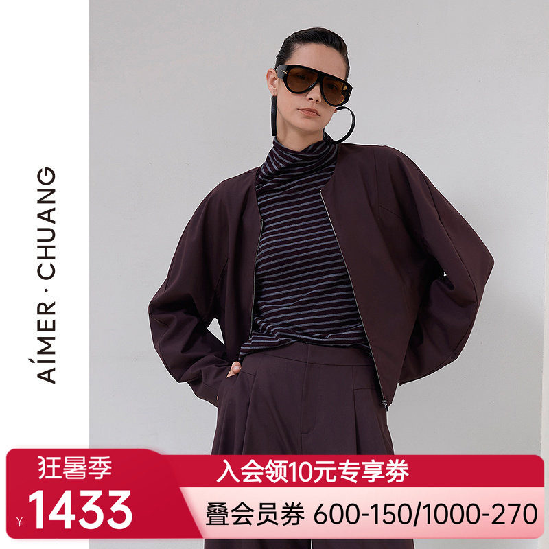 爱慕·CHUANG无尘2秋冬女士含休闲圆领长袖短外套CA811971