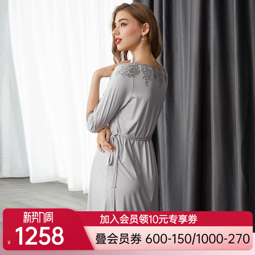 【新品】LACLOVER兰卡文Lovestory系列官方正品中长睡裙LC44SC1