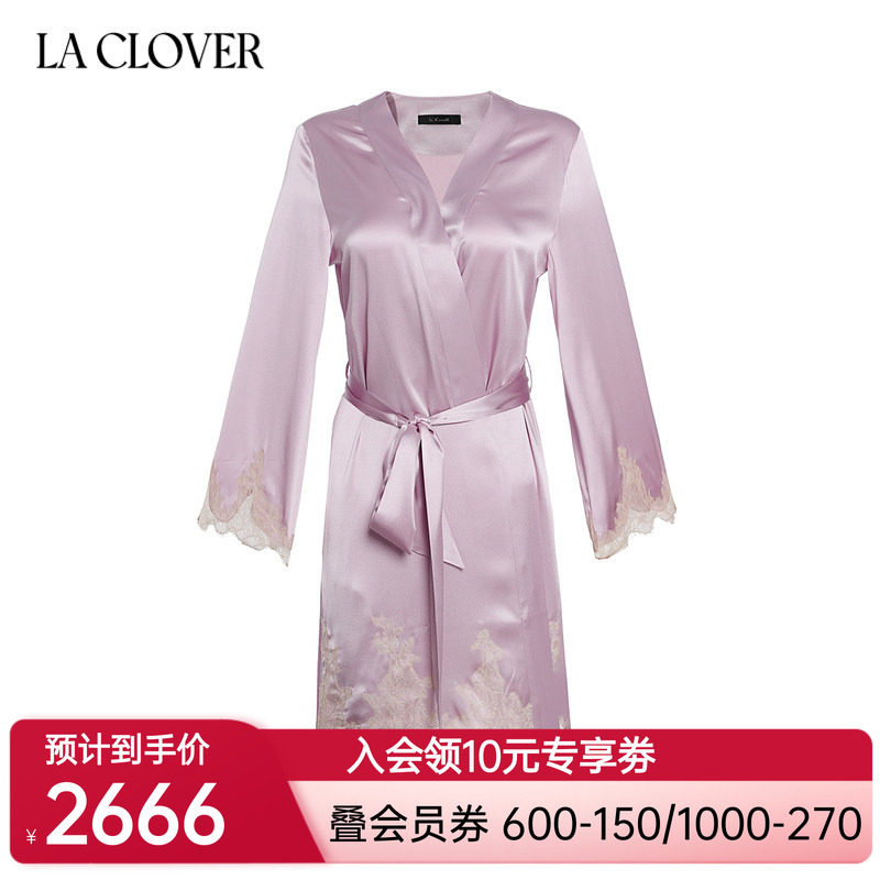 兰卡文挚爱西西里系列短睡袍晨袍女大红色婚礼红品LC48WA1