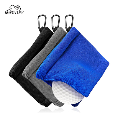 高尔夫毛巾户外带挂钩擦球毛巾高尔夫球清洁毛巾擦球布高尔夫用品