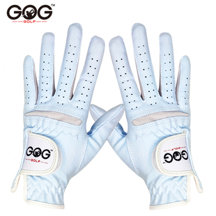 女士双手 gloves 魔术贴进口超纤细布麂皮透气GOGgolf 高尔夫手套